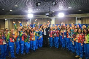 Sotchi 2014 Olympic Winter Games: Russlands Präsident Putin trifft 40 Volontäre am 17.01.2014 - Foto: Sotchi 2014 Olympic Winter Games