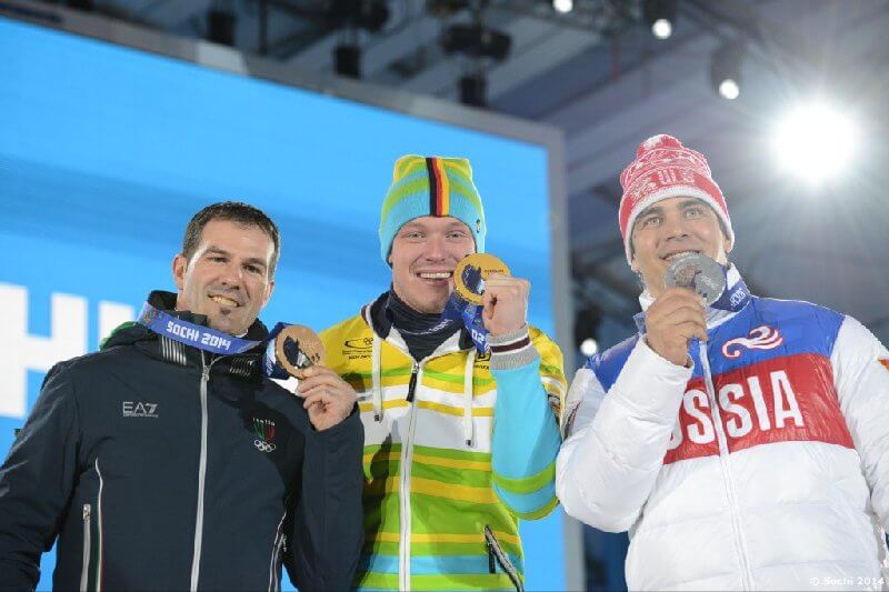 Sotchi 2014: Rennschlitten - Felix LOCH (GER), Albert DEMCHENKO (RUS), Armin ZOEGGELER (ITA) - Foto: Sochi 2014 Olympic Games