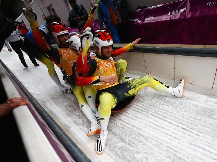 Sotchi 2014: Rennschlitten - Team-Staffel - Die Olympiasieger Tobias Arlt und Tobias Wendl - Foto: Sochi 2014 Olympic Winter Games 