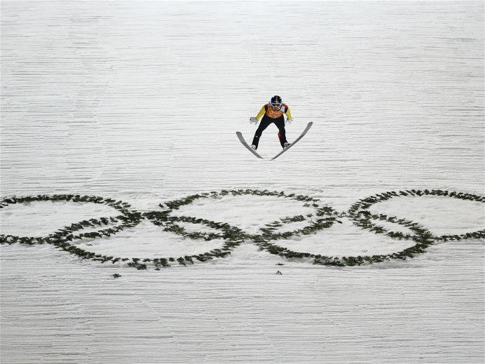 Sotchi 2014: Skispringen Großschanze Team - Deutschland wird Olympiasieger mit Andreas Wellinger - Foto: Sochi 2014 Olympic Winter Games