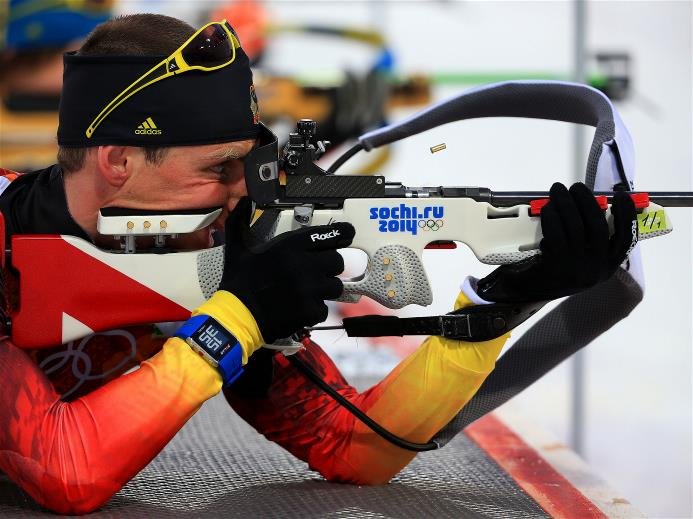 Sotchi 2014: Biathlon 4 x 7,5 km Staffel Männer - Erik Lesser aus Deutschland - Foto: Sochi 2014 Olympic Winter Games 