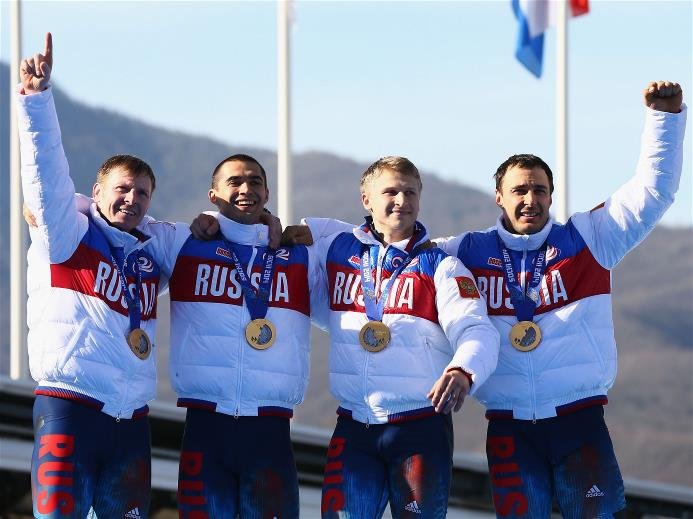 Sotchi 2014: Viererbob - Olympiasieger Russland - Foto: Sochi 2014 Olympic Winter Games