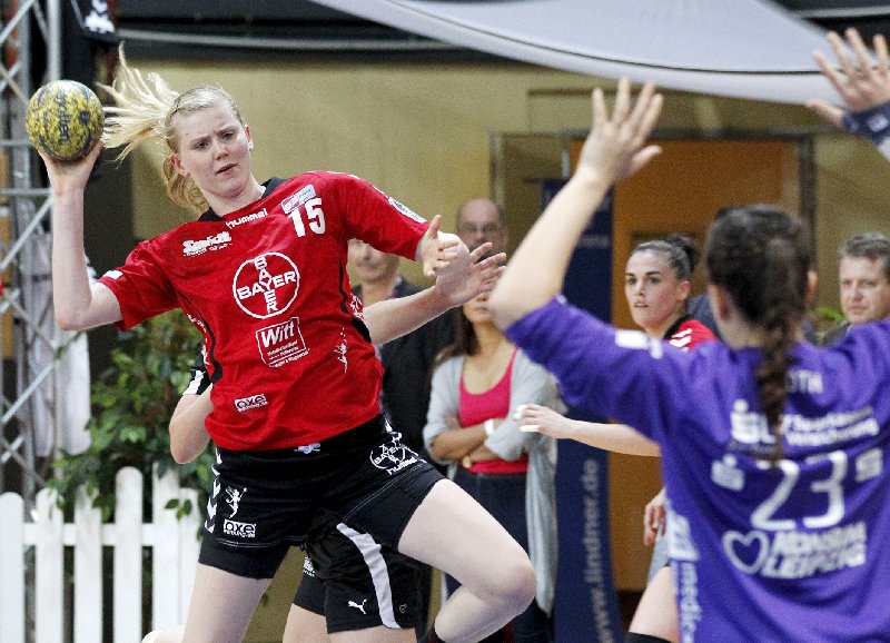 Handball-Bundesliga Meisterrunde am 06.04.2014 - Bayer Leverkusen vs. HC Leipzig 25:27 in der Smidt-Arena in Leverkusen - Foto: Ralf Kardes