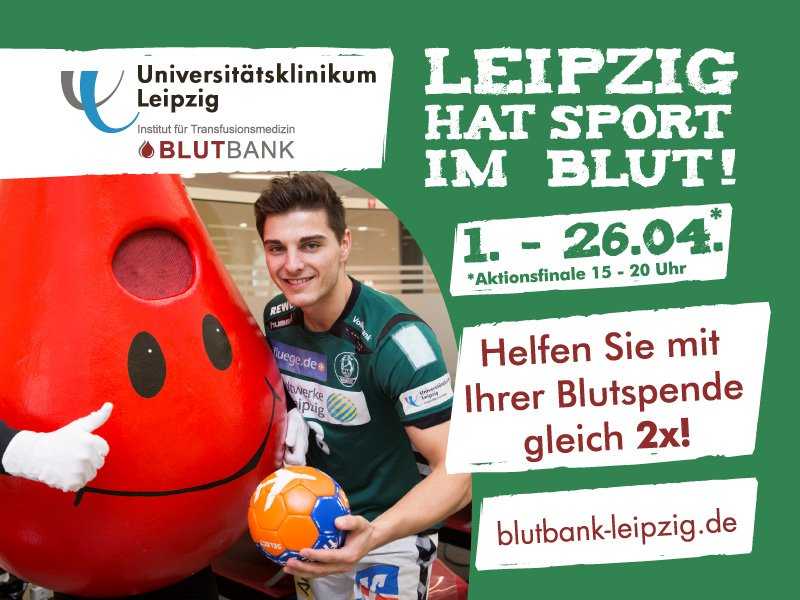 SC DHfK Leipzig: Großes Aktionsfinale in der UKL-Blutbank mit Liveübertragung aus Hüttenberg - Quelle: SC DHfK Leipzig 