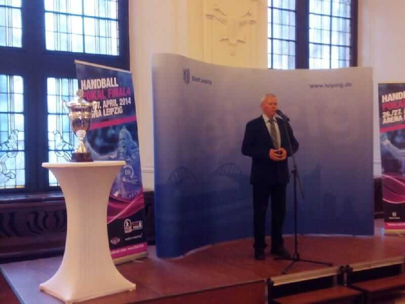 Pokal-Final4 2014 Leipzig: Berndt Dugall, Vorsitzende der Handball-Bundesliga Frauen (HBF) - Foto: SPORT4Final