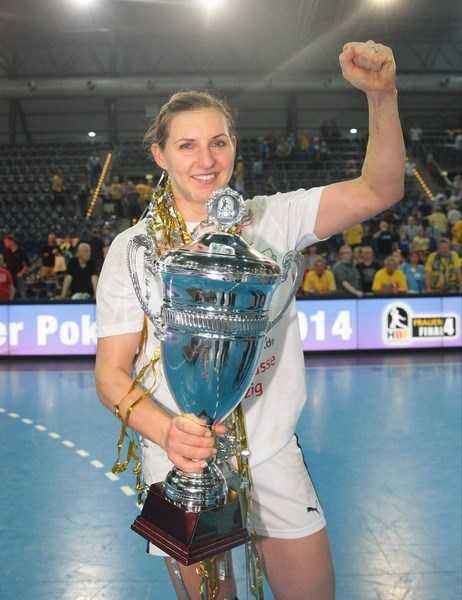 HC Leipzig: Kapitänin Karolina Kudlacz wurde zur besten Spielerin des Final 4 gewählt - Foto: Sebastian Brauner, Sportsnine