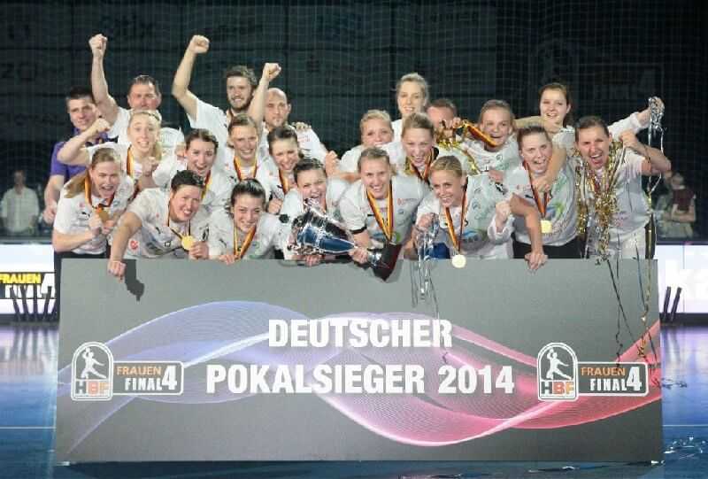 Pokal-Final4 2014 Leipzig: Der HC Leipzig ist deutscher Pokalsieger 2014 - Foto: Sebastian Brauner