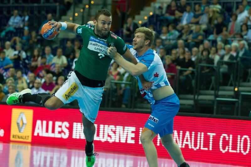 SC DHfK Leipzig auswärts bei TUSEM Essen - Philipp Pöter (li.) - Foto: Elmar Keil