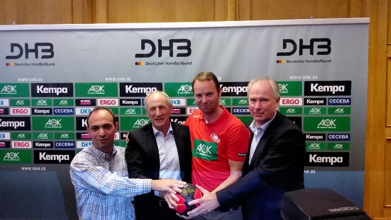 Interview mit Dagur Sigurdsson: „Das ist ein riesen Ding für mich.“ - Bob Hanning, Bernhard Bauer, Dagur Sigurdsson, Uwe Schwenker (v.l.) - Foto: SPORT4Final