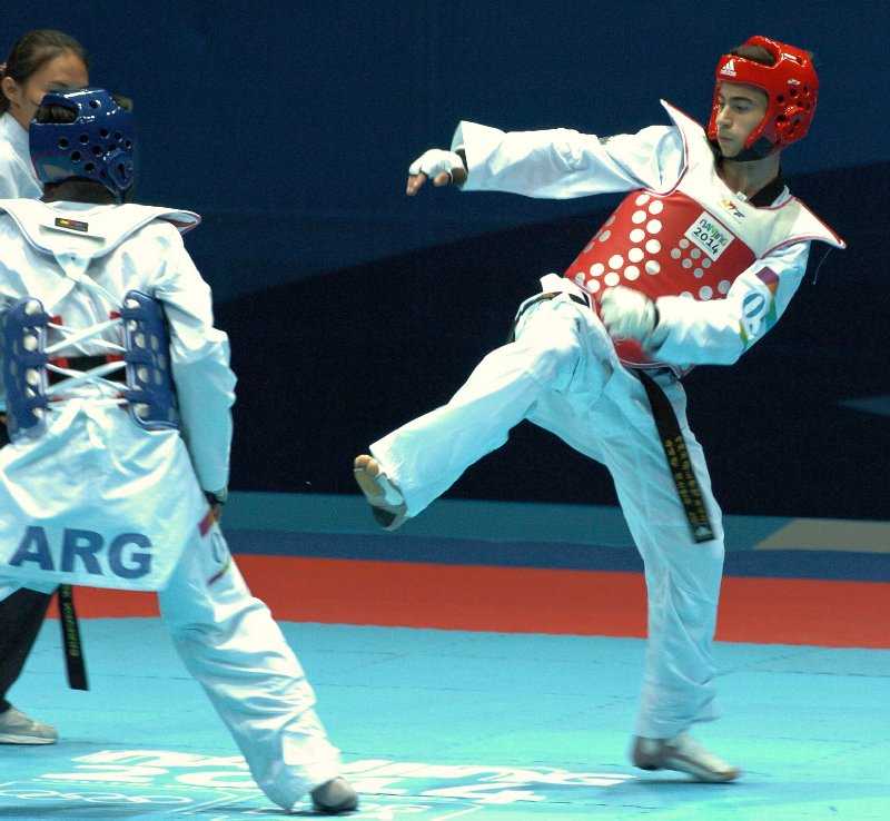 Olympische Jugendspiele Nanjing 2014: Daniel Chiovetta holt Bronze im Taekwondo - Im Viertelfinale besiegte Daniel Chiovetta den Argentinier Ezequiel Navarro und hatte damit Bronze sicher - Foto: DOSB