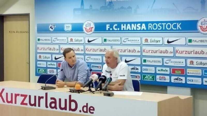 Hansa-Trainer Peter Vollmann: „Halle kann dramatisch auf unser Spiel Einfluss nehmen.“ - Foto: SPORT4Final