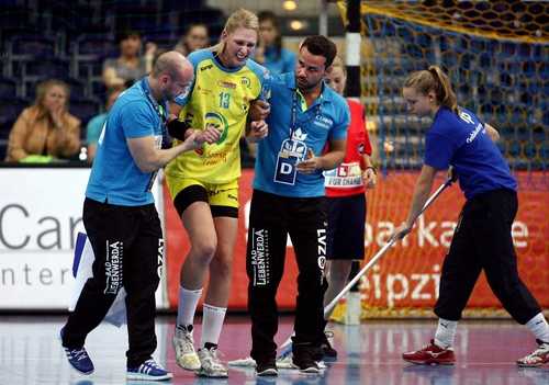 HC Leipzig vs. RK Krim Mercator am 26.10.2014 in Leipzig - Luisa Schulze - Foto: Sebastian Brauner