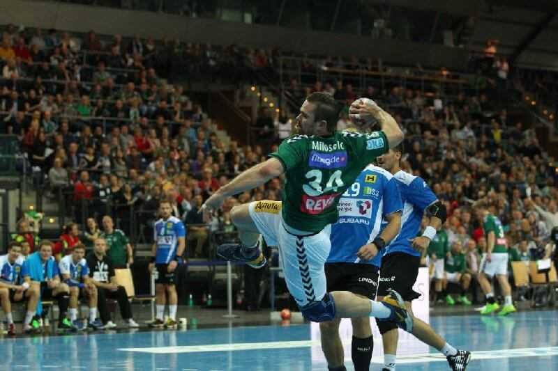 DHfK Leipzig schlägt Eisenach - Felix Storbeck (DHfK): „Das Spiel rocken und als Mannschaft gewinnen.“ - Alen Milosevic (34) - Foto: Elmar Keil