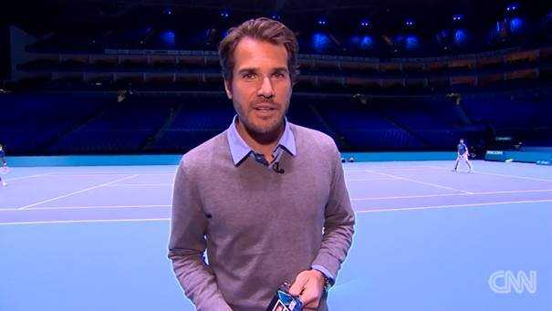 Tommy Haas hinter den Kulissen der ATP World Tour Finals in Londons O2-Arena - Quelle: CNN International "Open Court"