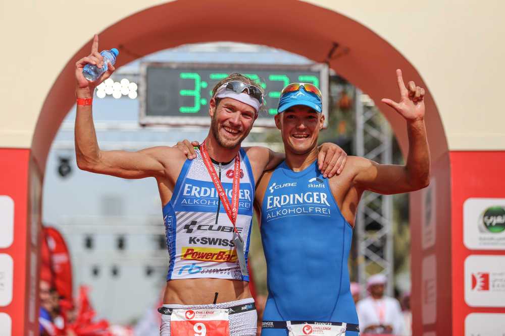 Triathlon: Michael Raelert krönt Saison mit Sieg im Königreich Bahrain - Michael Raelert und Andreas Dreitz - Foto: Frank Wechsel / tri-mag.de