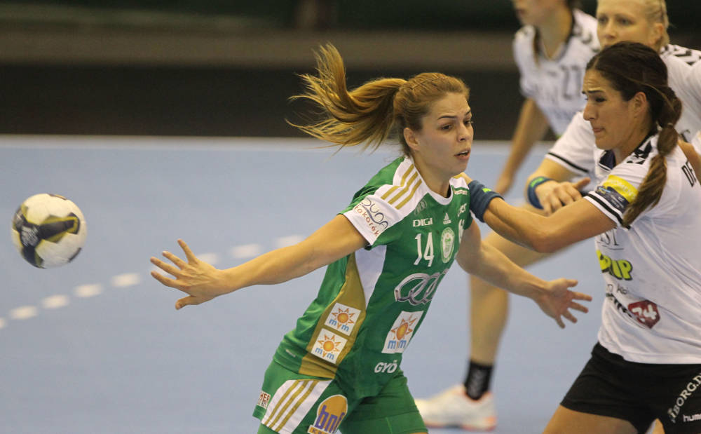 Handball-EM 2014: Aniko Kovacsics (14) in der Champions League aus Győri Audi ETO KC vs. Viborg HK - Foto: Anikó Kovács und Tamás Csonka (Győri Audi ETO KC)