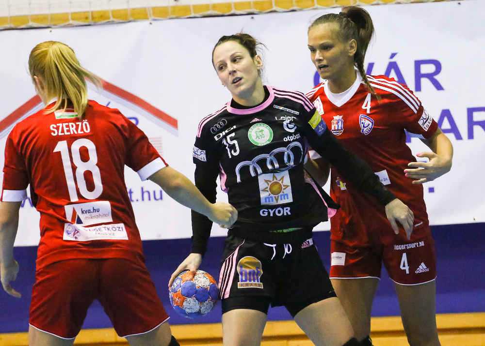 Handball Ungarn: Győri Audi ETO KC siegt bei Mosonmagyarovar - Macarena Aguilar (15)  - Foto: Anikó Kovács und Tamás Csonka (Győri Audi ETO KC)