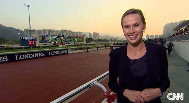 CNN Winning Post: Hongkong - International Day - Moderatorin Francesca Cumani - Foto: CNN International "Winning Post"