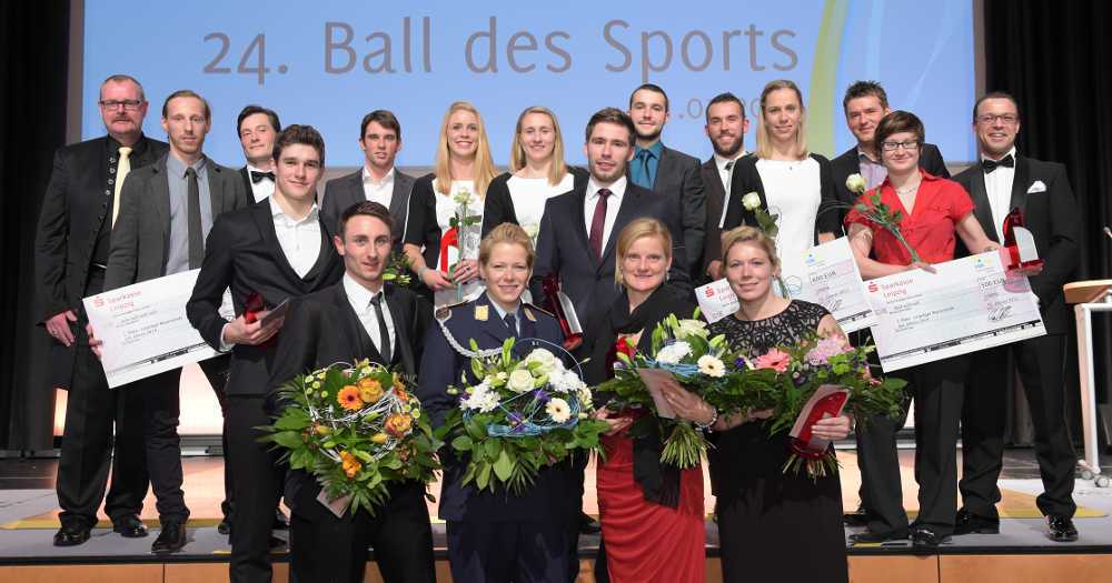 Leipzigs „Sportler des Jahres 2014“: Annekatrin Thiele, Martin Schulz, SC DHfK Leipzig - Foto: Stadtsportbund Leipzig e.V.