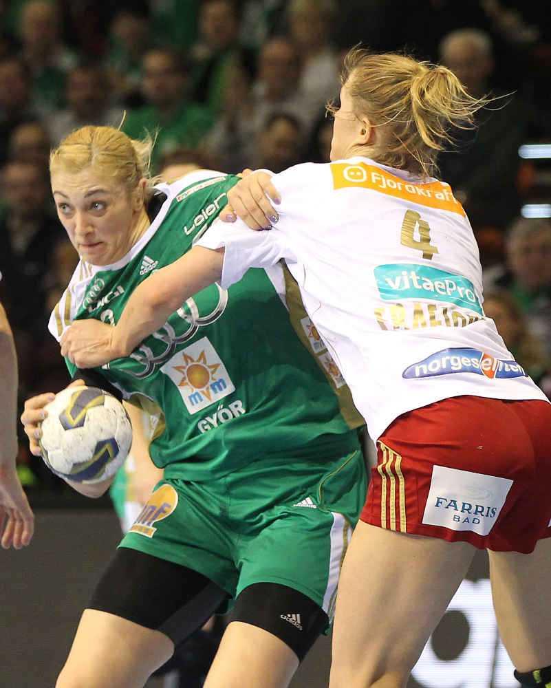 Champions League: Győri Audi ETO KC verliert Top-Match gegen Larvik HK - Anna Sen und Marit Frafjord - Foto: Anikó Kovács und Tamás Csonka (Győri Audi ETO KC)