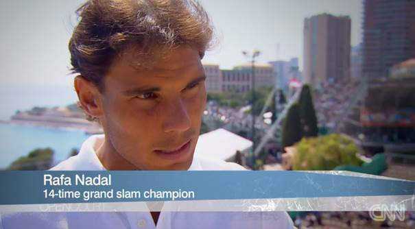 CNN „Open Court“ mit Pat Cash aus Monte Carlo und „schlauen Schlägern“ - Rafael Nadal - Foto: CNN International "Open Court"