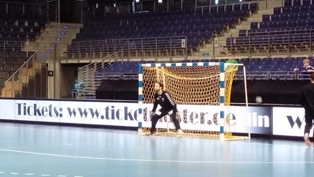 EHF-Cup Final4: Iker Romeros linker „Messi-Fuß“. Füchse Berlin beim Training - Foto: SPORT4Final
