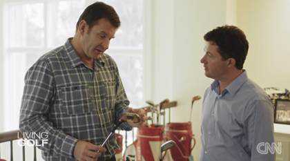 CNN „Living Golf“: Legenden der British Open - Nick Faldo und Shane O’Donoghue - Foto: CNN International "Living Golf"