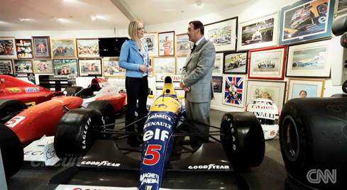 Amanda Davis und Nigel Mansell - Foto: CNN International "The Circuit"