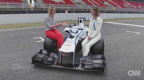 CNN The Circuit: Erfolgreiche Frauen in der Formel 1 - Amanda Davies (l) und Susie Wolff (r) - Foto:  CNN International "The Circuit"