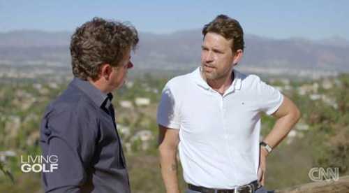 CNN Living Golf: Golfsport in Kalifornien - Shane O'Donoghue (links) und Dougray Scott (rechts) - Foto: CNN International Living Golf