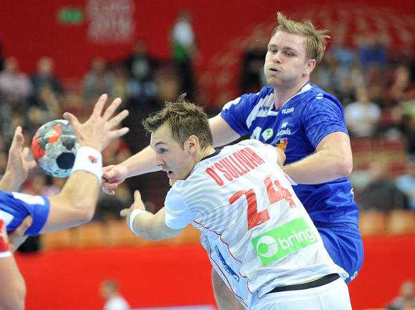 Handball EM 2016: Kroatien und Island (im Bild gegen Norwegen) siegten in Gruppe B - Foto: ZPRP / EHF 