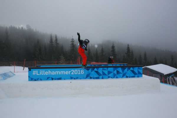Christoph Lechner während des Snowboard Slopestyle Finals - Foto: DOSB