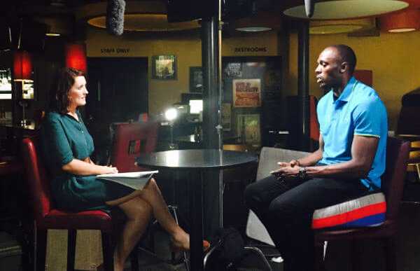 Katie Gornall und Usain Bolt - Foto: BBC World News