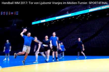 Handball WM 2017 Frankreich: Tor von Ljubomir Vranjes im Medien-Turnier - Foto: SPORT4FINAL