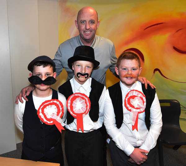 Children at Four Oaks Primary School in Anfield give Club Ambassador, Gary McAllister an unforgettable history lesson. Liverpool FC was founded 125 years ago. Photo: Liverpool FC