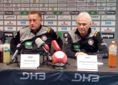 Michael Biegler und Wolfgang Sommerfeld - Handball WM 2017 Deutschland - DHB-Pressekonferenz am 29.11.2017 in Leipzig - Foto: SPORT4FINAL