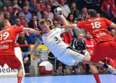 Franz Semper - SC DHfK Leipzig bei MT Melsungen im Handball DHB-Pokal - Foto: Rainer Justen