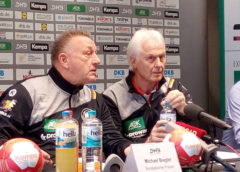 Michael Biegler, Wolfgang Sommerfeld - Handball WM 2017 Deutschland - DHB-Pressekonferenz am 7. Dezember 2017 in Leipzig - Foto: SPORT4FINAL