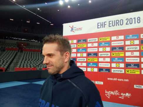 Handball EM 2018 - Guillaume Gille - Frankreich - Medientag Arena Zagreb - Foto: SPORT4FINAL