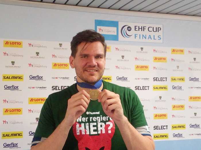 Erik Schmidt - Füchse Berlin - EHF Cup Gold-Medaille - Foto: SPORT4FINAL