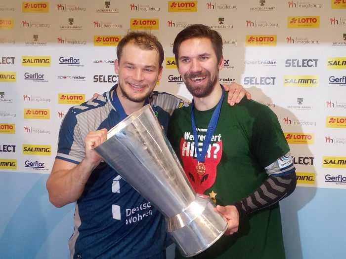 Paul Drux - Fabian Wiede - Füchse Berlin - EHF Cup Pokal - Foto: SPORT4FINAL