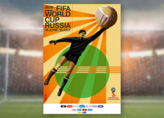 Fußball WM 2018 Russland - Official Poster - Der renommierte russische Künstler Igor Gurovich wählte für die Ausgabe 2018 des offiziellen Plakats den legendären sowjetischen Torhüter Lew Jaschin als zentrale Figur seines Werkes. Foto: FIFA