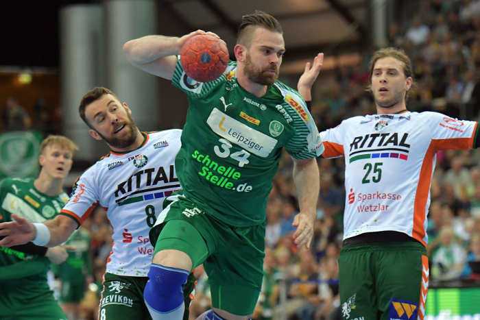 Alen Milosevic - SC DHfK Leipzig - Handball Bundesliga - Foto: Rainer Justen