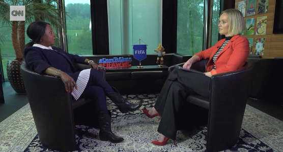 FIFA Generalsekretärin Fatma Samoura im CNN Interview mit Amanda Davies - Foto: CNN