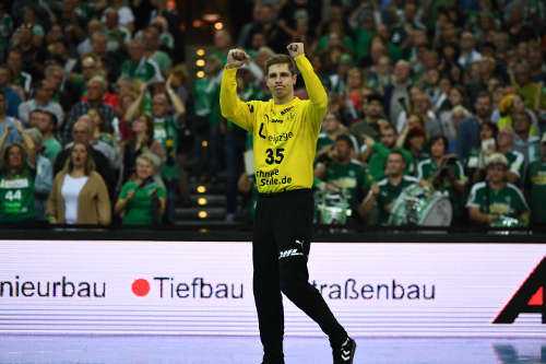 Joel Birlehm - SC DHfK Leipzig vs. SC Magdeburg - Handball Bundesliga am 03.11.2019 in Arena Leipzig - Foto: Rainer Justen