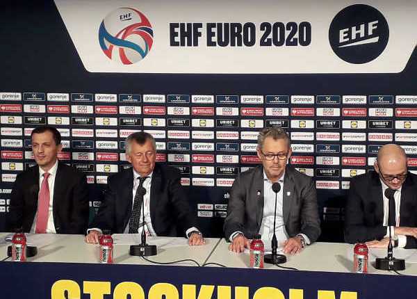 Handball EM 2020 - EHF EURO Abschluss-Pressekonferenz am 25. Januar 2020 - Predrag Boskovic, Michael Wiederer, Krister Bergström, Martin Hausleitner (v.l.) - Copyright: SPORT4FINAL