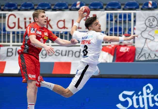 Handball Bundesliga - TUSEM Essen vs. SC DHfK Leipzig - Lucas Krzikalla - Foto: Klaus Trotter