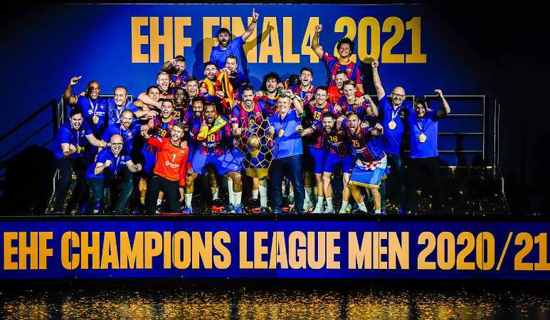 Handball EHF Final4 2021 - FC Barcelona Sieger - Copyright: Uros Hocevar, Axel Heimken / EHF