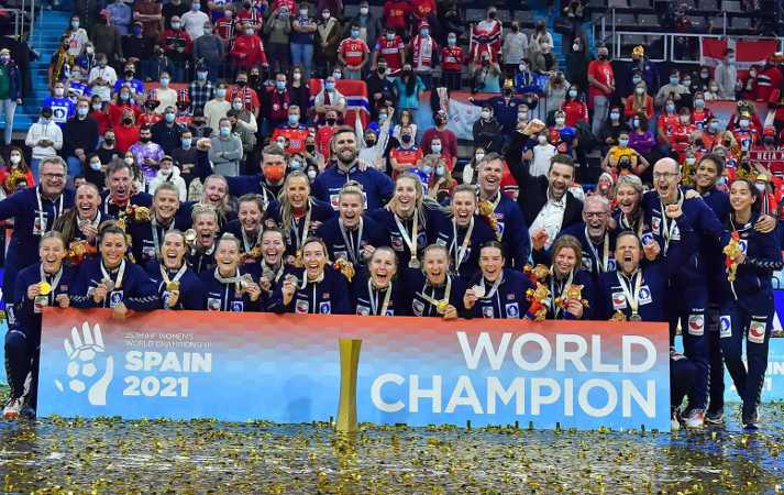 Handball WM 2021 Finale - Norwegen Weltmeister - Copyright: Königlicher Spanischer Handballverband / RFEBM - J. L. Recio