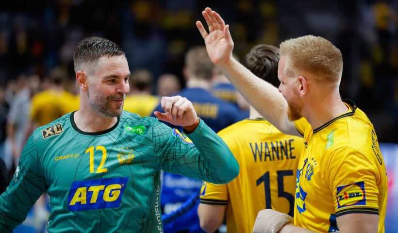 Handball WM 2023 - Schweden vs. Ägypten - Andreas Palicka und Jim Gottfridsson - Copyright: IHF